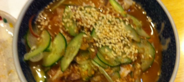 暫亭いろりの冷汁、夏のシメにぴったり。2杯食べたかったなぁ。