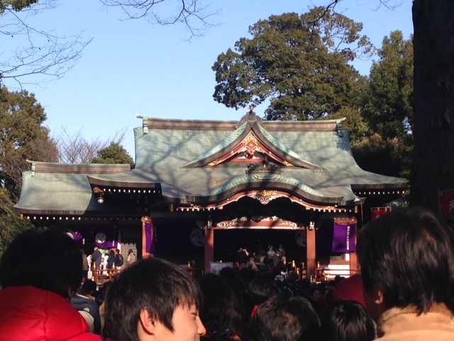 初詣は武蔵野八幡宮。神主が感じ悪いので、他の場所に行きたいんですけど、吉祥寺で他に候補がないので、やむなしです。