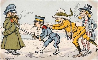 日露戦争の風刺画が面白い。でも、そそのかされてやらされている当事者も、よく事情はわかっていると思う今日この頃。