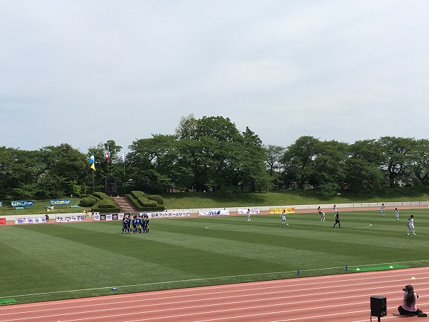 長男がサッカーが好きなので、東京武蔵野シティFCの試合を見に行きました。勝てて良かったです。