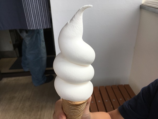 宮崎豆腐店のソフトクリーム、あっさり、さっぱりしていて、とても美味しかったです。