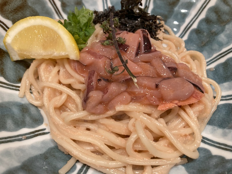 東京たらこスパゲッティ、たらこのパスタだから不味いわけはないんだけど、特別、美味しいわけでもなかったです。